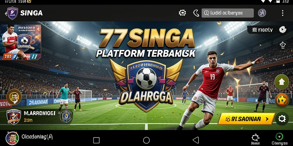 Tangkapan layar utama 77SINGA menampilkan antarmuka taruhan olahraga yang menarik.