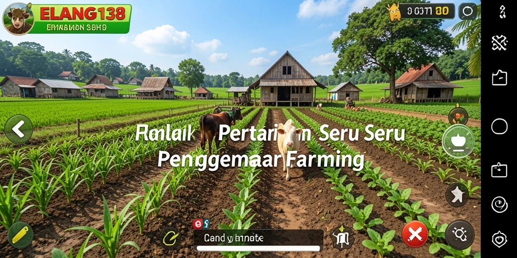Tampilan gameplay ELANG138 yang menampilkan aktivitas pertanian yang seru.