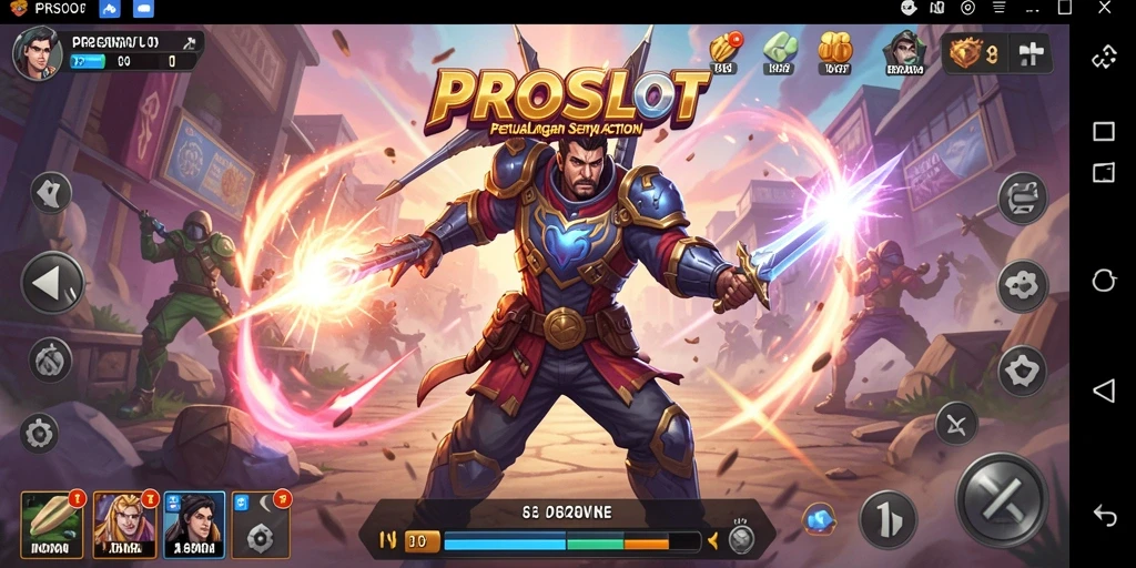 Tampilan gameplay menegangkan di dalam PROSLOT dengan aksi mendebarkan.