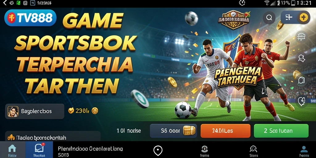 Tampilan utama TV888 dengan berbagai pilihan taruhan olahraga.